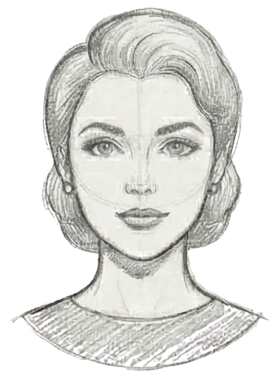 Female heart face shape