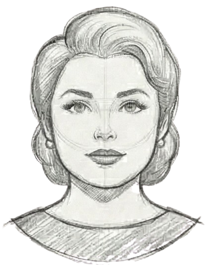 Female round face shape