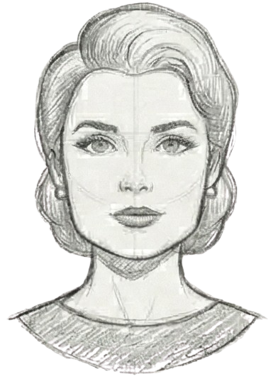 Female square face shape
